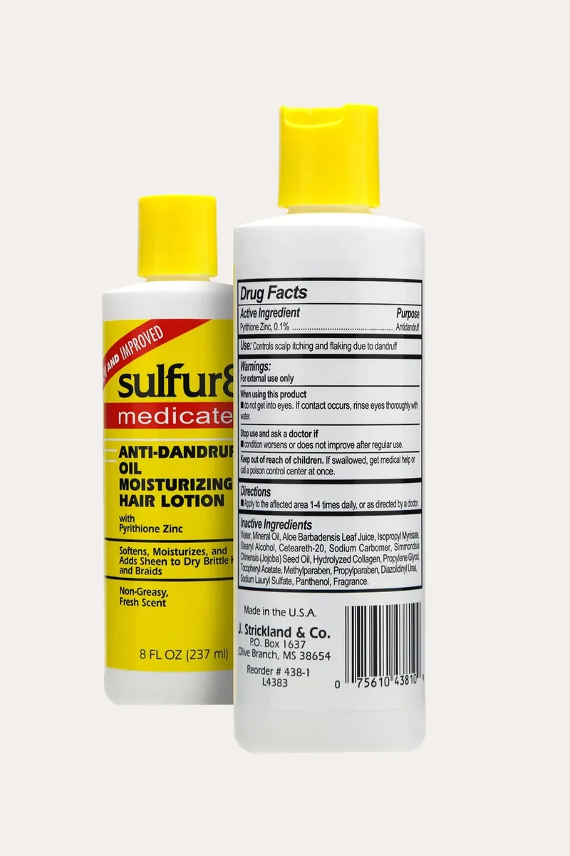 SULFUR8 MEDICATED ANTI-DANDRUFF OIL MOISTURIZING HAIR LOTION 8oz