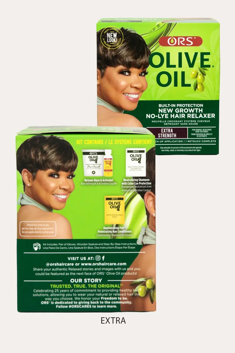 ORS OLIVE OIL BUILT-IN PROTECTION NEW GROWTH NO-LYE HAIR RELAXER
