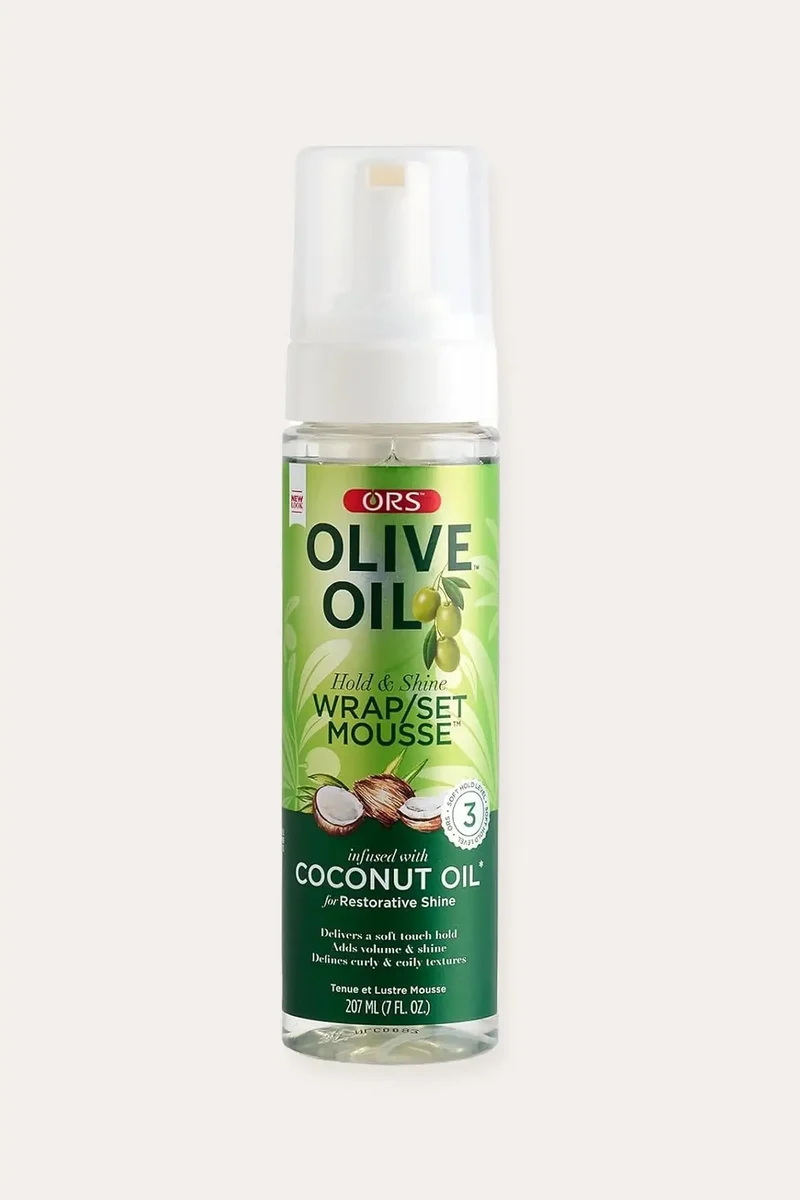 ORS OLIVE OIL HOLD & SHINE WRAP SET MOUSSE 7oz