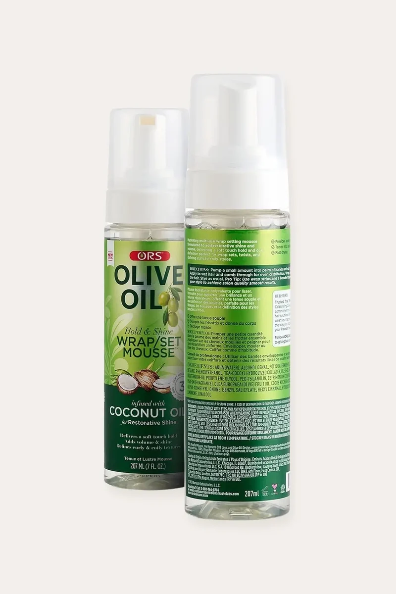 ORS OLIVE OIL HOLD & SHINE WRAP SET MOUSSE 7oz