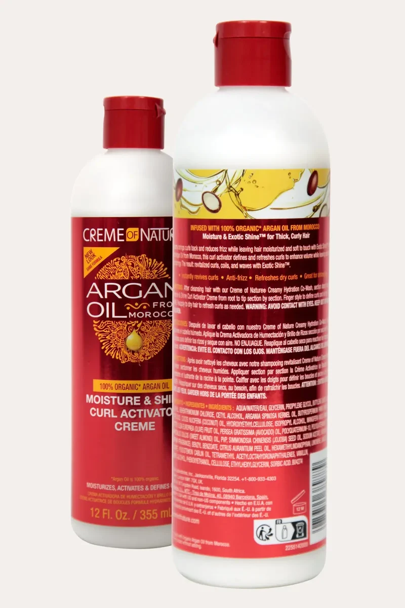 CREME OF NATURE ARGAN OIL MOISTURE & SHINE CURL ACTIVATOR CREME 12oz