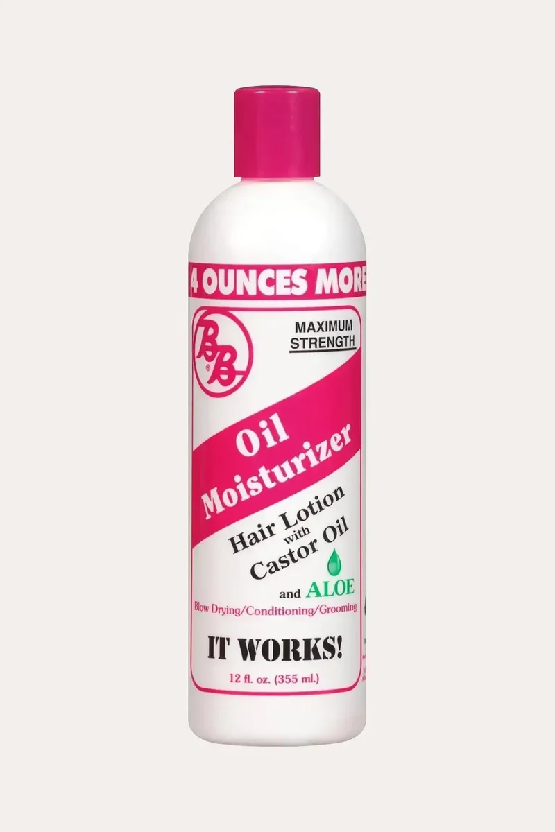 BB OIL MOISTURIZER HAIR LOTION WITH CASTOR OIL 12oz - PROTECT HAIR FROM HEAT DAMAGE