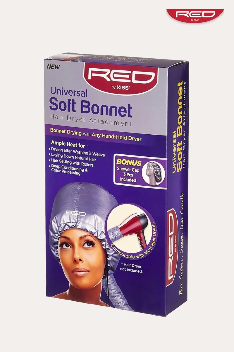 RED BY KISS UNIVERSAL SOFT BONNET HAIR DRYER ATTACHMENT #KBODAWM