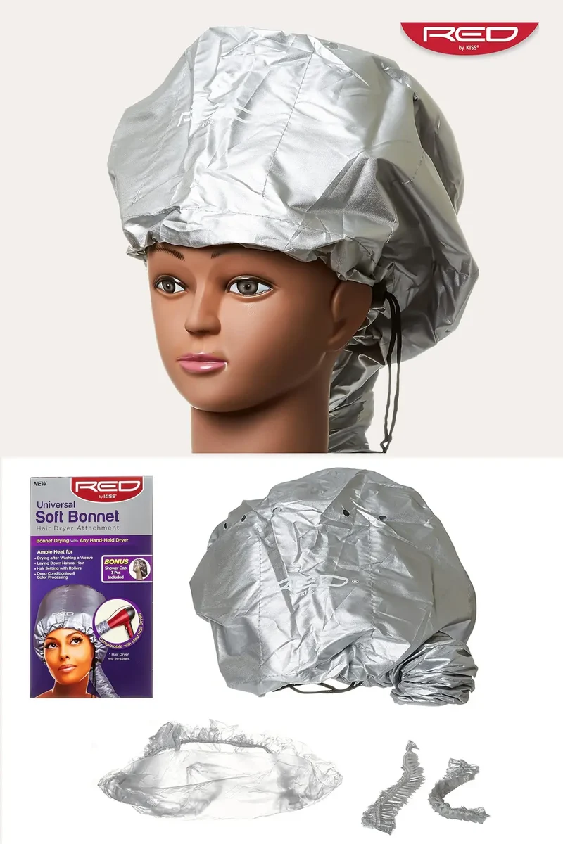 RED BY KISS UNIVERSAL SOFT BONNET HAIR DRYER ATTACHMENT #KBODAWM
