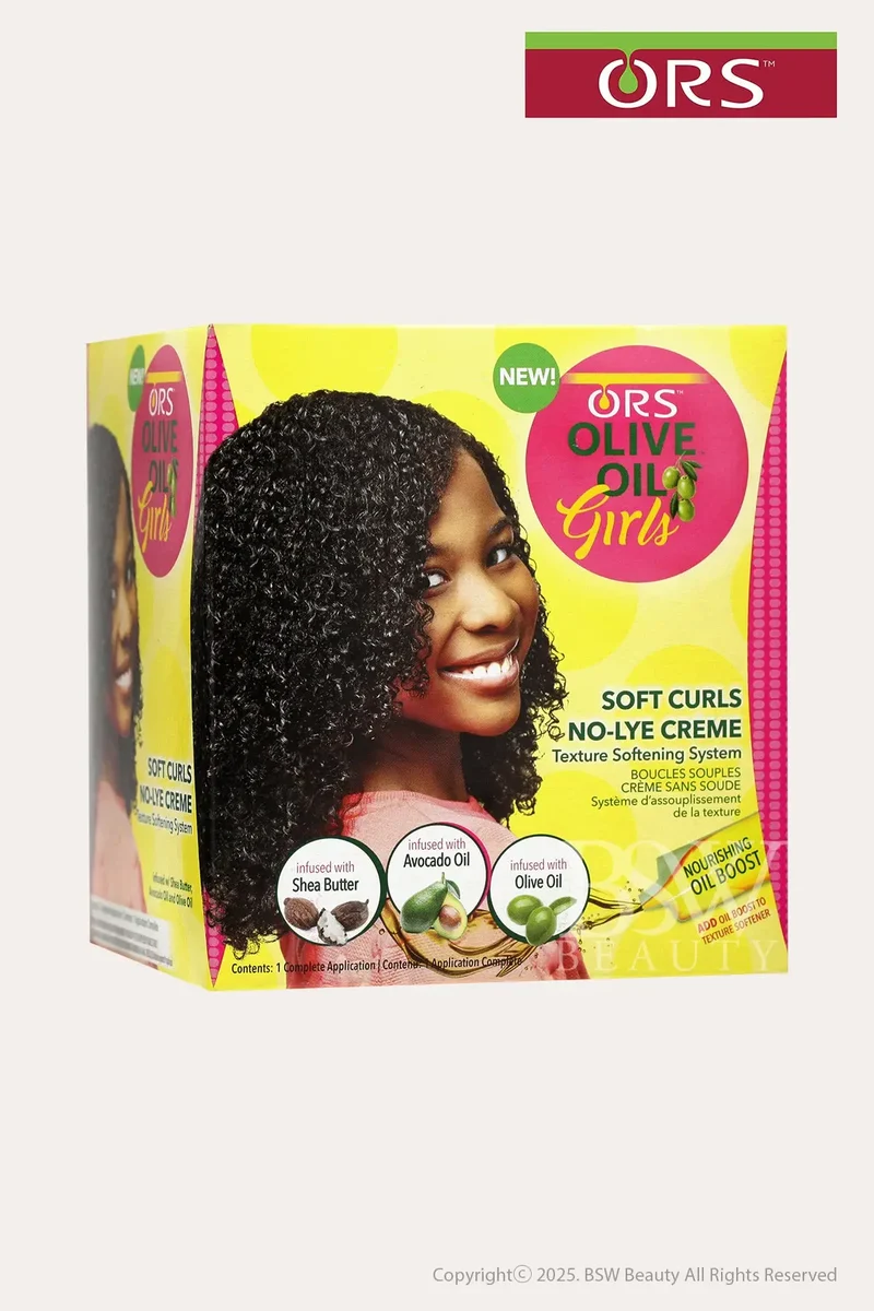 ORS OLIVE OIL GIRLS SOFT CURLS NO LYE CREME TEXTURE SOFTENING SYSTEM