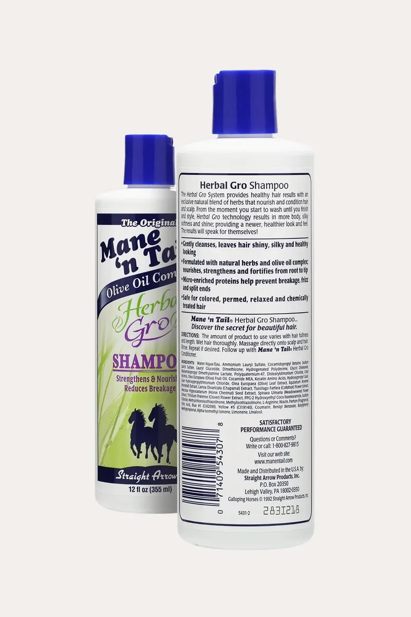 MANE'N TAIL OLIVE OIL COMPLEX HERBAL-GRO SHAMPOO 12oz