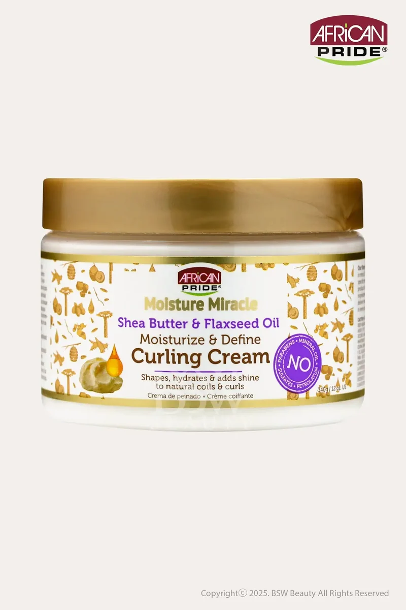 AFRICAN PRIDE MOISTURE MIRACLE MOISTURIZE & DEFINE CURLING CREAM 12oz