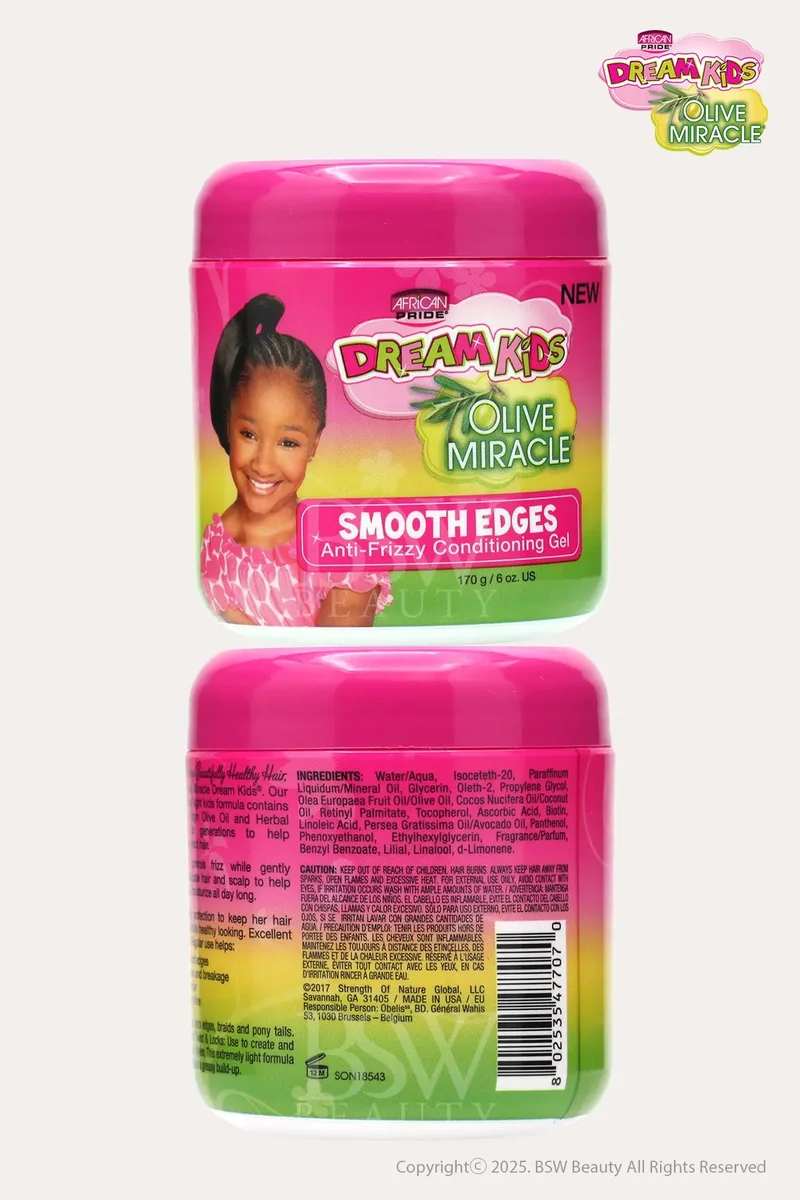AFRICAN PRIDE DREAM KIDS OLIVE MIRACLE SMOOTH EDGES ANTI-FRIZZY CONDITIONING GEL 6oz