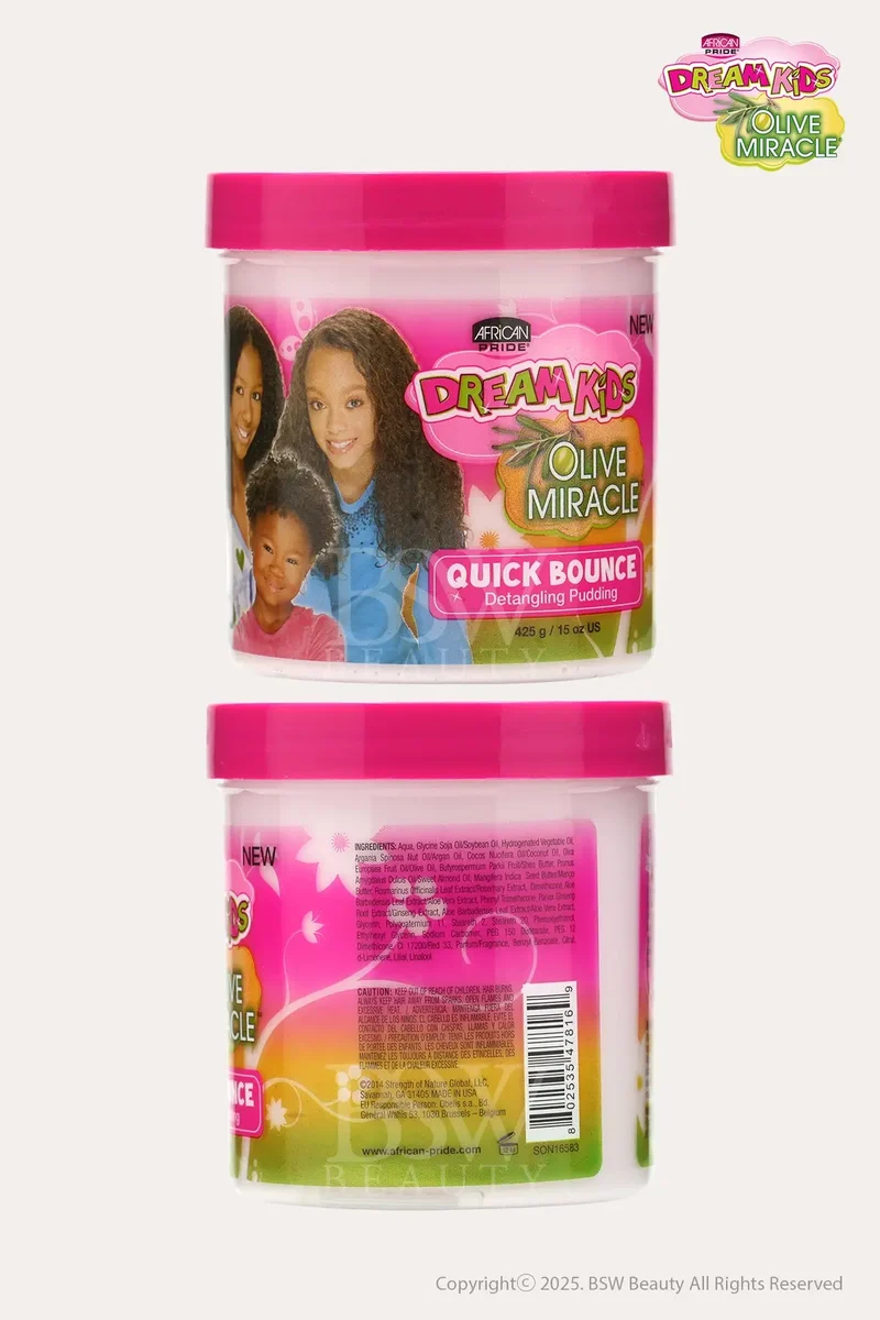 AFRICAN PRIDE DREAM KIDS OLIVE MIRACLE QUICK BOUNCE DETANGLING PUDDING 15oz