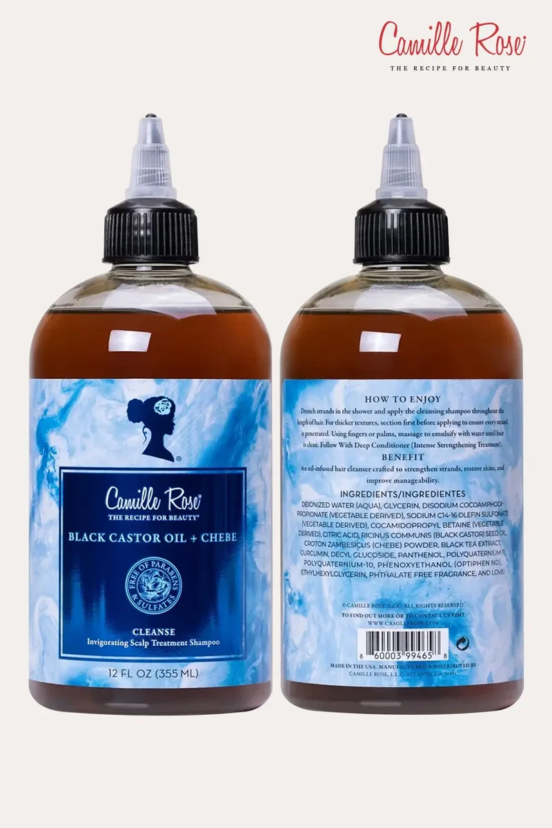 CAMILLE ROSE BLACK CASTOR OIL + CHEBE CLEANSE 12oz