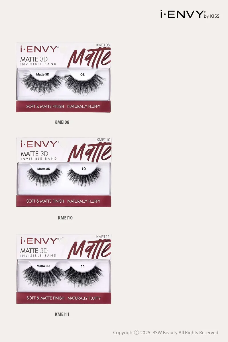 I ENVY MATTE 3D INVISIBLE BAND LASHES