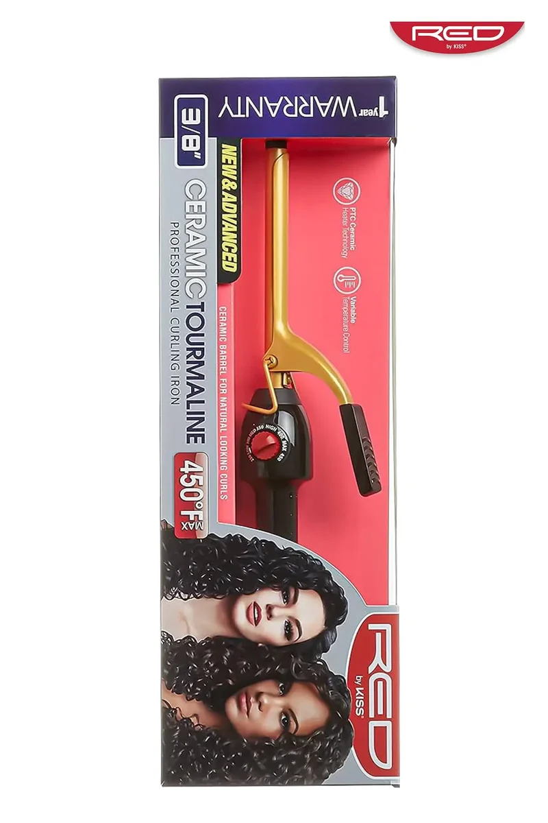 RED BY KISS CERAMIC CURLING IRON
