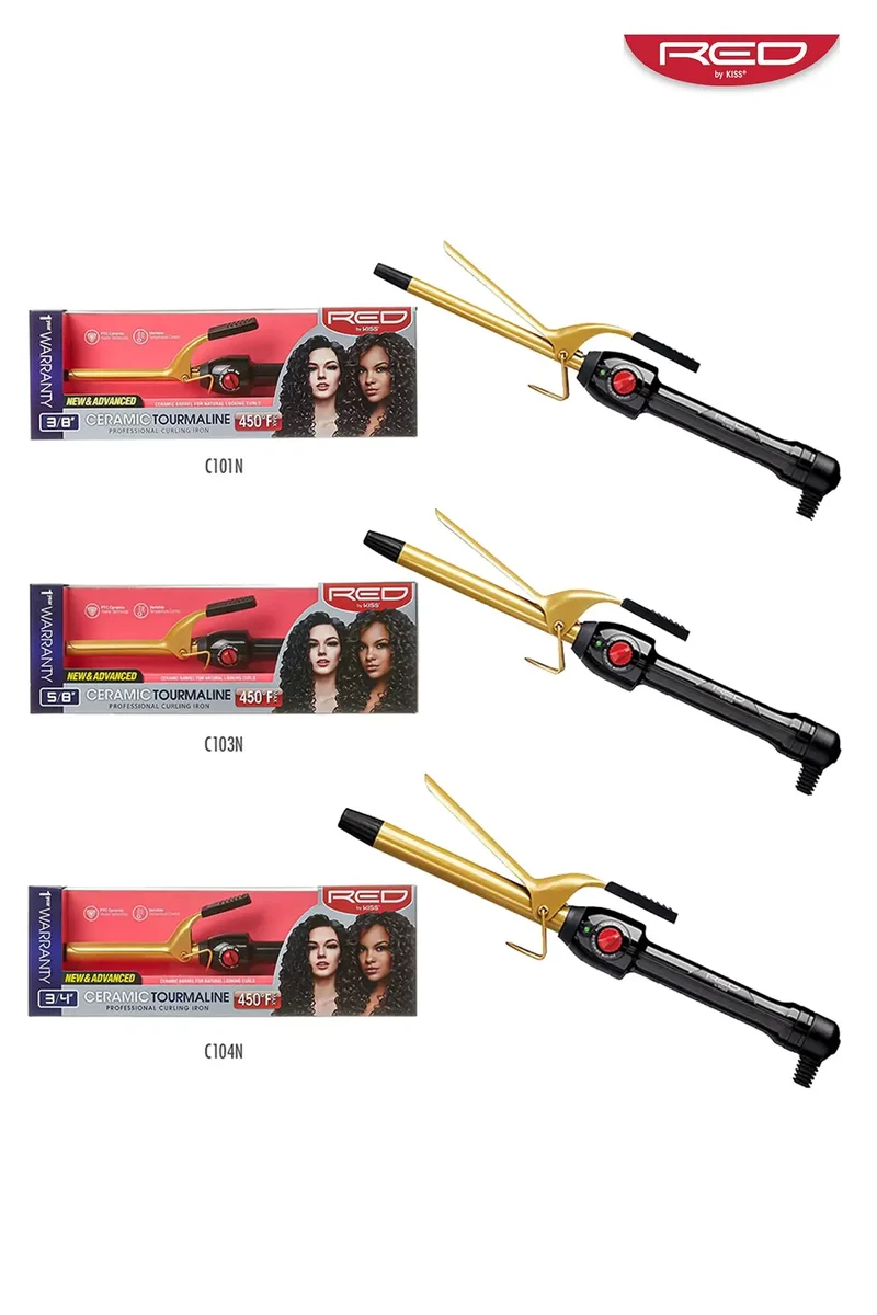 RED BY KISS CERAMIC CURLING IRON