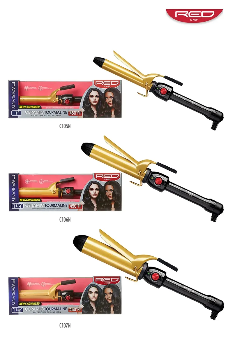 RED BY KISS CERAMIC CURLING IRON