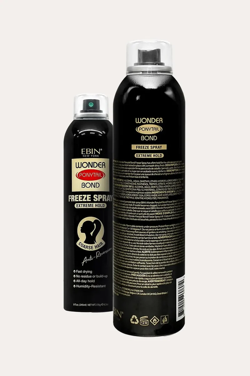 EBIN WONDER PONYTAIL BOND FREEZE SPRAY EXTREME HOLD 8oz