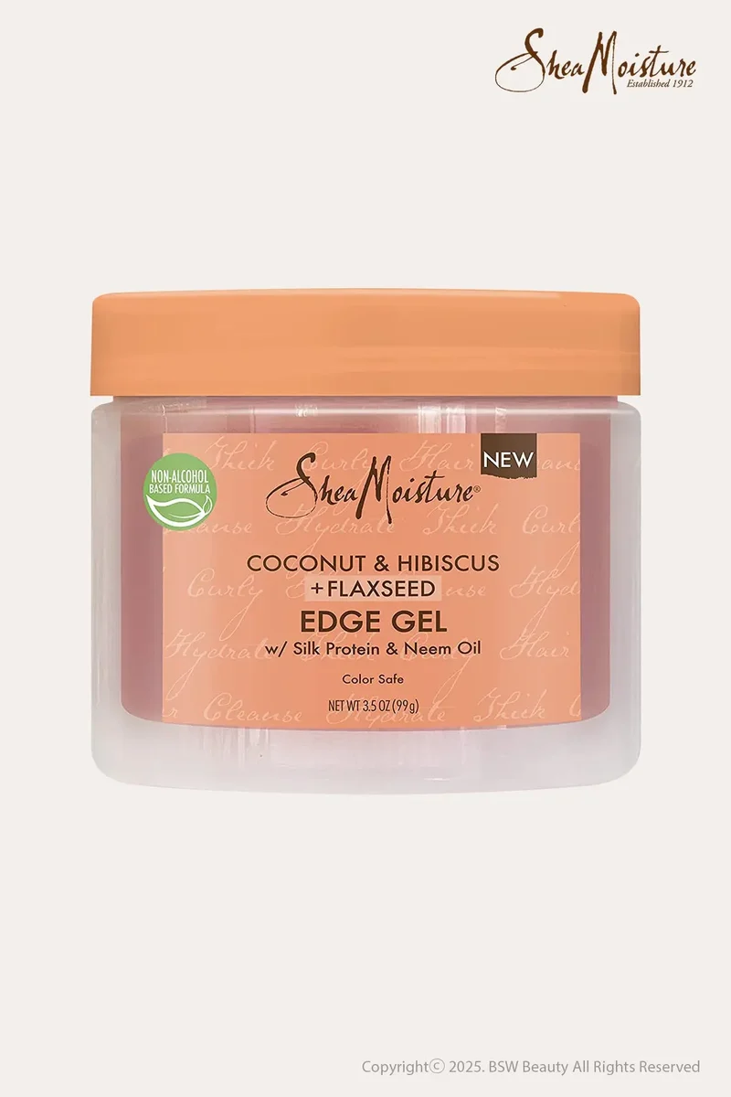 SHEA MOISTURE COCONUT & HIBISCUS + FLAXSEED EDGE GEL 3.5oz