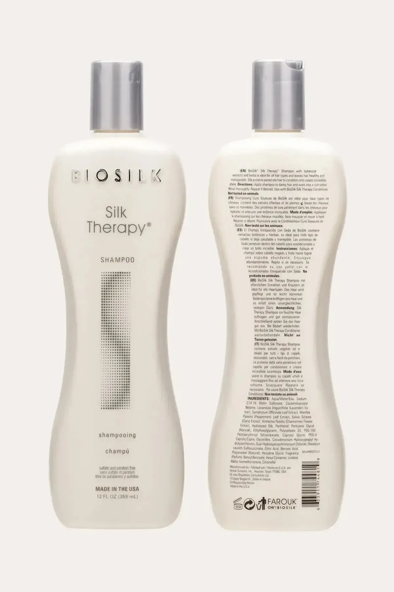 BIOSILK SILK THERAPY SHAMPOO 12oz - BEST SILK PROTEIN SHAMPOO