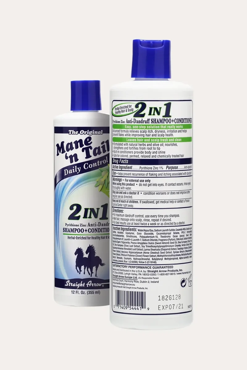 MANE'N TAIL DAILY CONTROL ANTI-DANDRUFF 2IN1 SHAMPOO + CONDITIONER 12oz
