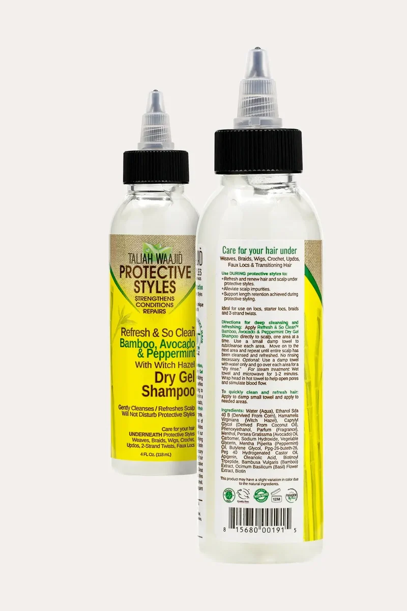 TALIAH WAAJID PROTECTIVE STYLES BAMBOO, AVOCADO & PEPPERMINT WITH WITCH HAZEL DRY GEL SHAMPOO 4oz
