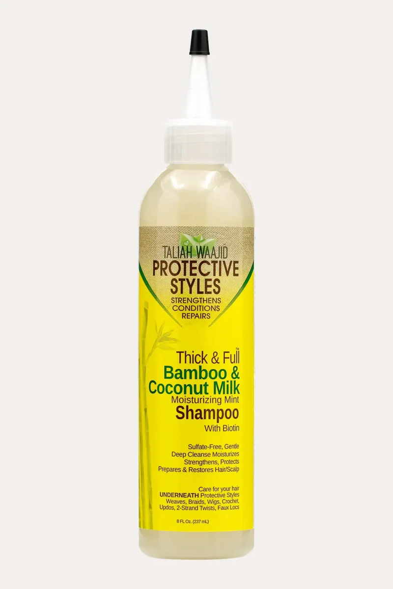 TALIAH WAAJID PROTECTIVE STYLES BAMBOO & COCONUT MILK MOISTURIZING MINT SHAMPOO WITH BIOTIN 8oz