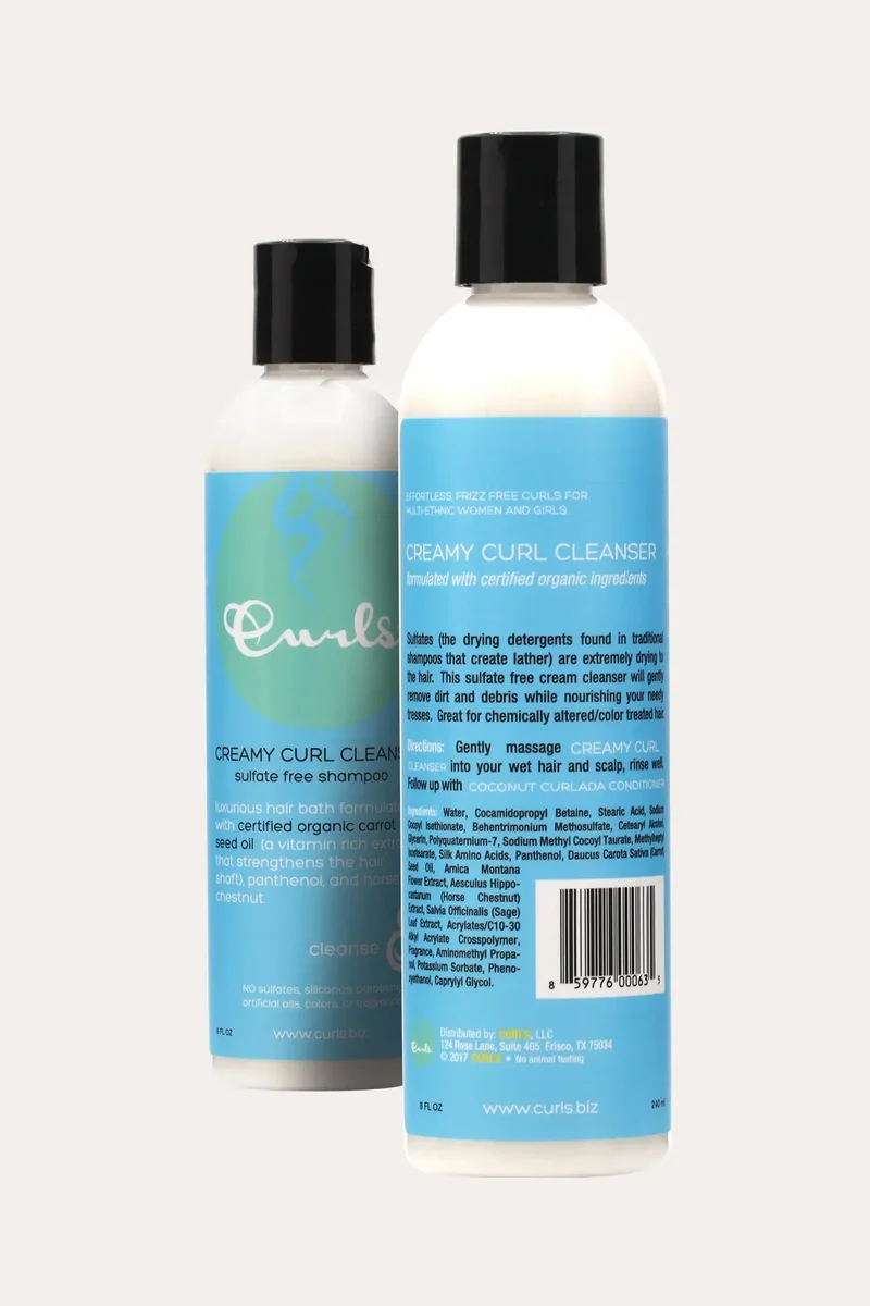 CURLS CREAMY CURL CLEANSER SULFATE FREE SHAMPOO 8oz