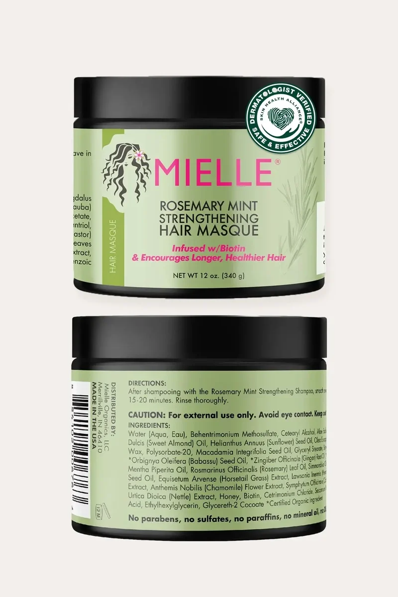 MIELLE ROSEMARY MINT STRENGTHENING HAIR MASQUE 12oz