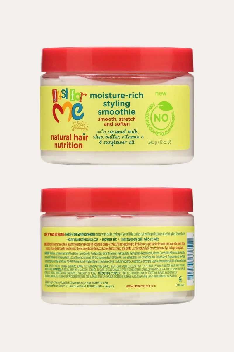 JUST FOR ME NATURAL HAIR NUTRITION MOISTURE-RICH STYLING SMOOTHIE 12oz