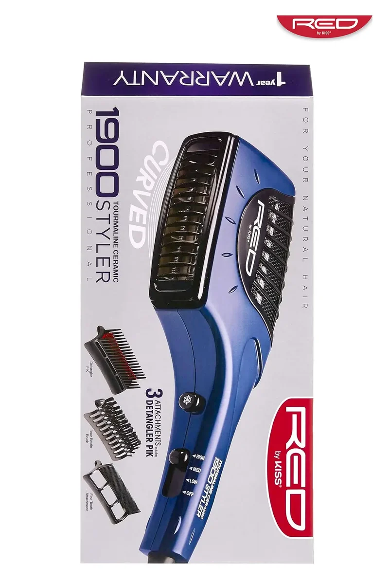 RED BY KISS 1900 TOURMALINE CERAMIC STYLER #BD02D