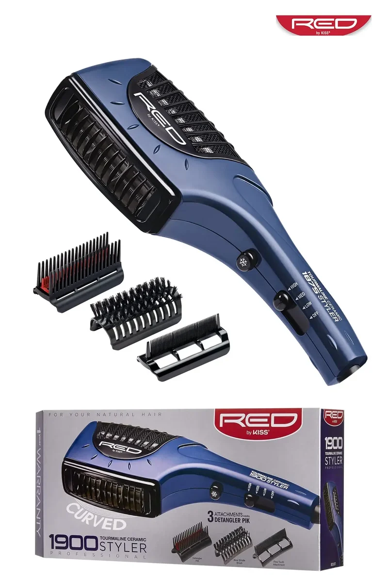 RED BY KISS 1900 TOURMALINE CERAMIC STYLER #BD02D