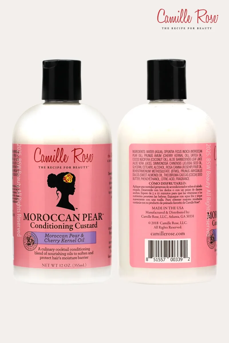 CAMILLE ROSE NATURALS MOROCCAN PEAR CONDITIONING CUSTARD MOROCCAN PEAR & CHERRY KERNEL OIL 12oz
