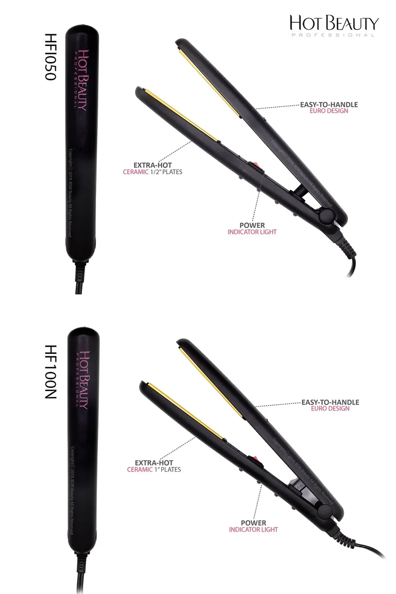 HOT BEAUTY FLAT IRON - 3 TYPES