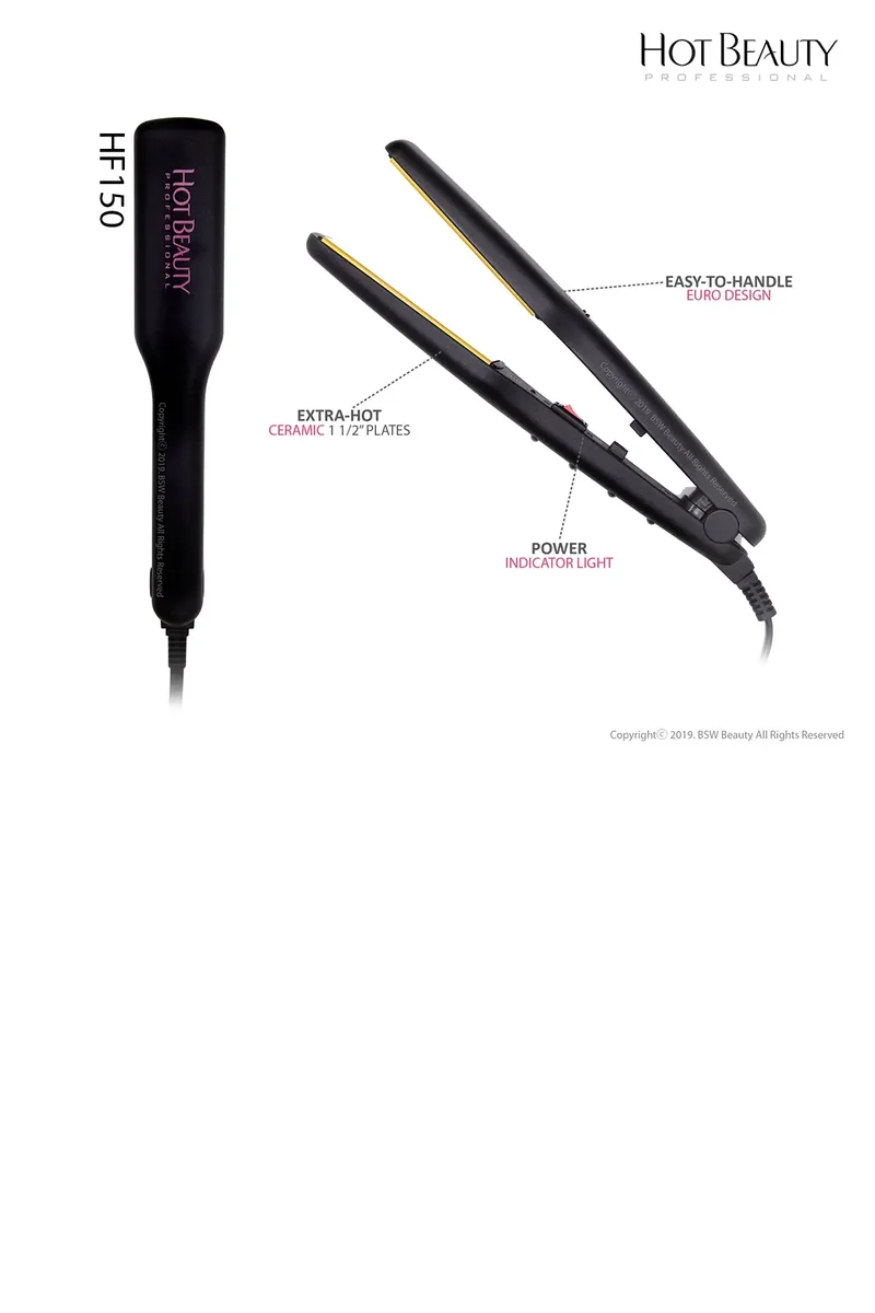 HOT BEAUTY FLAT IRON - 3 TYPES