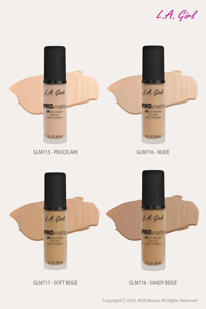 L.A GIRL PRO MATTE FOUNDATION 1oz