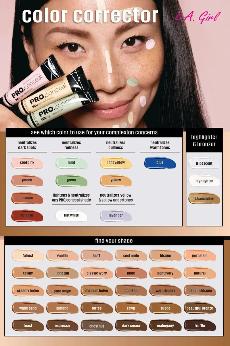L.A. GIRL PRO HD CONCEAL 0.28oz - 24 COLORS
