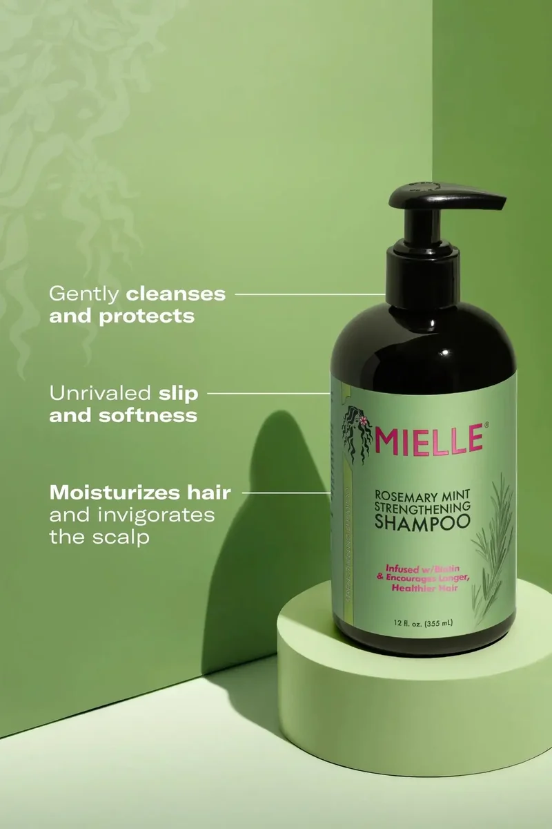MIELLE ROSEMARY MINT STRENGTHENING SHAMPOO INFUSED W/ BIOTIN & ENCOURAGING GROWTH