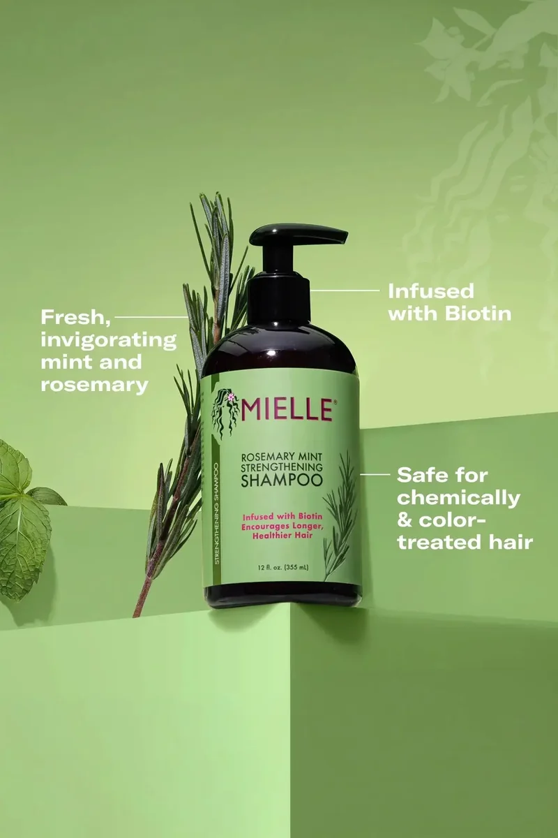 MIELLE ROSEMARY MINT STRENGTHENING SHAMPOO INFUSED W/ BIOTIN & ENCOURAGING GROWTH