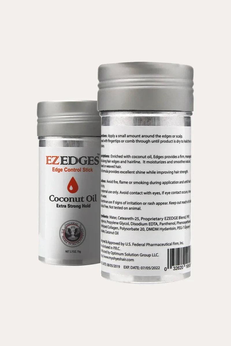 EZEDGES EDGE CONTROL STICK COCONUT OIL EXTRA STRONG HOLD 2.7oz