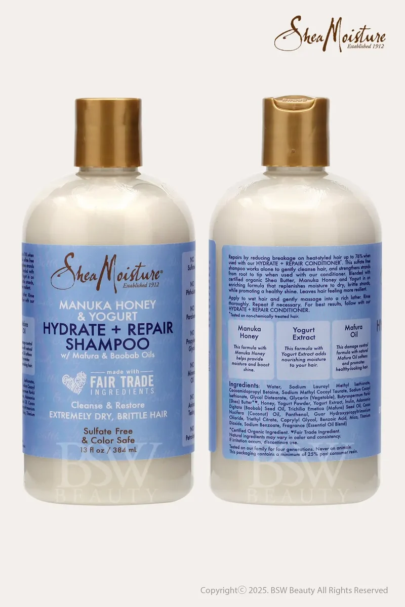 SHEA MOISTURE MANUKA HONEY&YOGURT HYDRATE REPAIR SULFATE FREE SHAMPOO 13oz