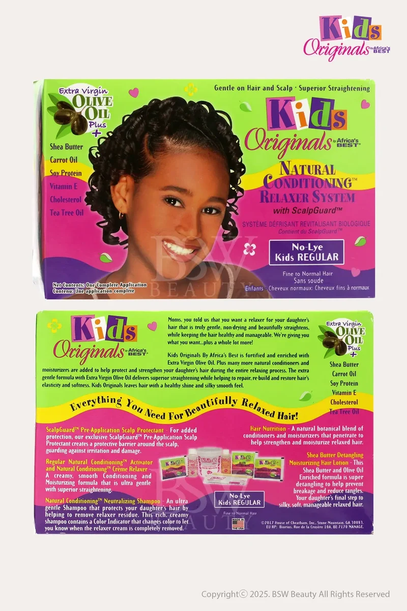 AFRICA'S BEST KIDS ORIGINALS NATURAL CONDITIONING RELAXER SYSTEM KIT - NO-LYE KIDS