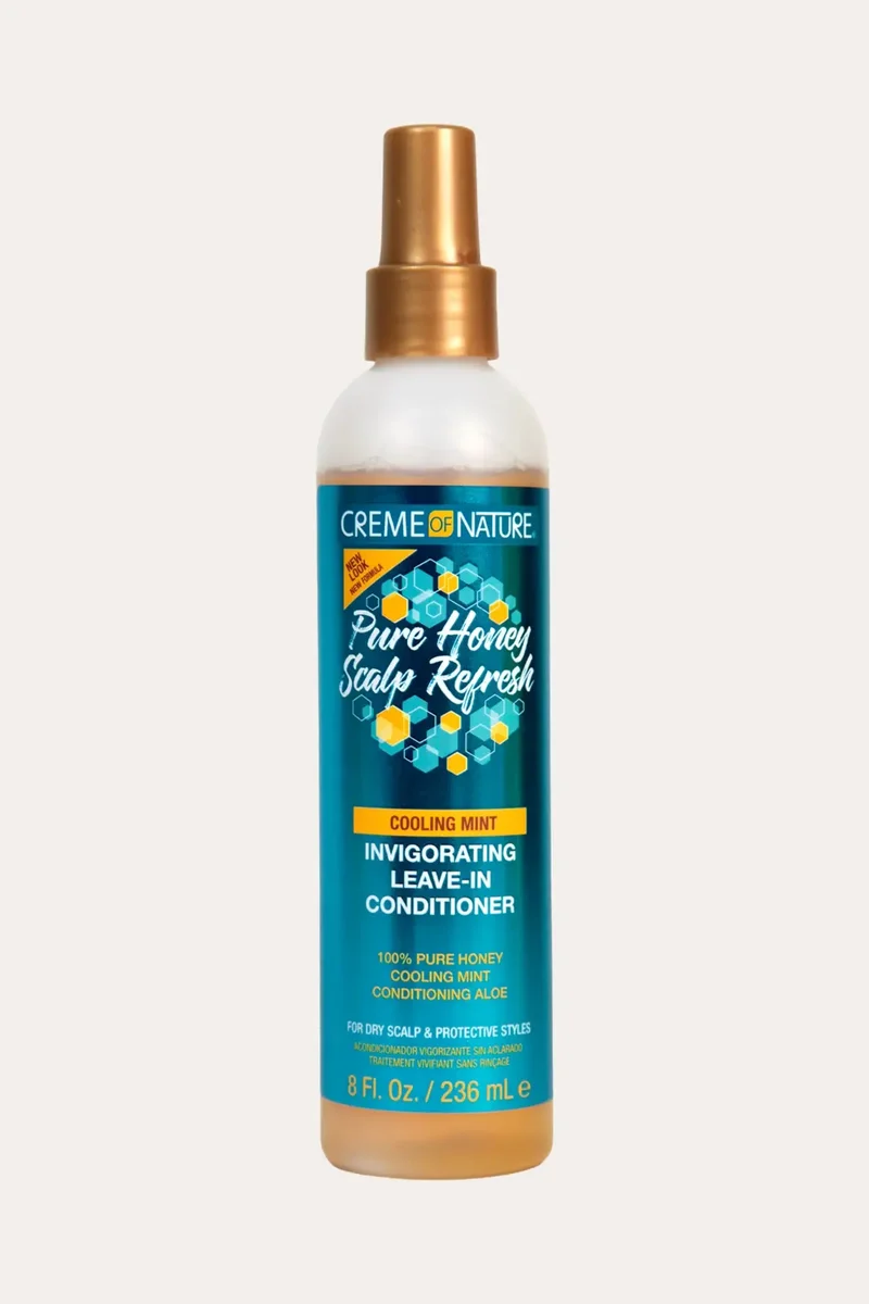 CREME OF NATURE PURE HONEY SCALP REFRESH INVIGORATING LEAVE IN CONDITIONER 8oz