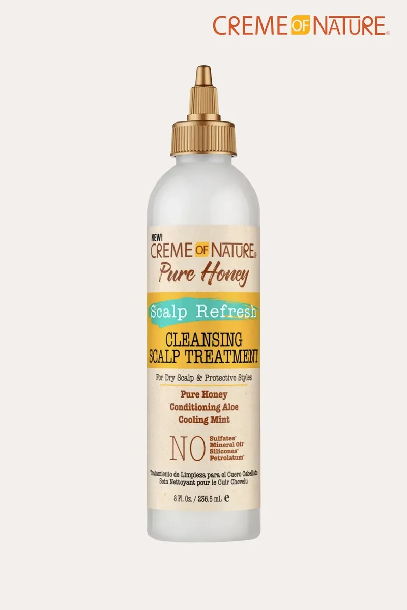 CREME OF NATURE PURE HONEY SCALP REFRESH CLEANSING SCALP TREATMENT 8oz