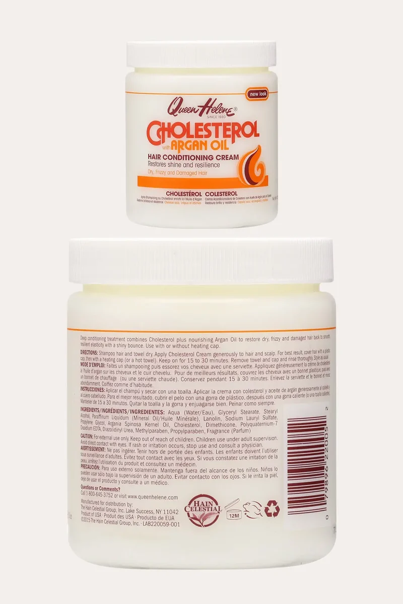 QUEEN HELENE CHOLESTEROL WITH ARGAN OIL HAIR CONDITIONING CREAM 15oz