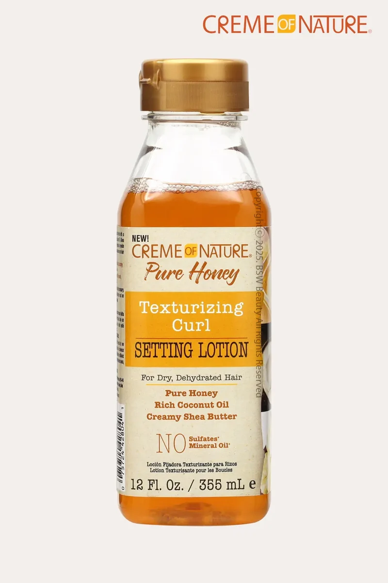 CREME OF NATURE PURE HONEY TEXTURIZING CURL SETTING LOTION 12oz