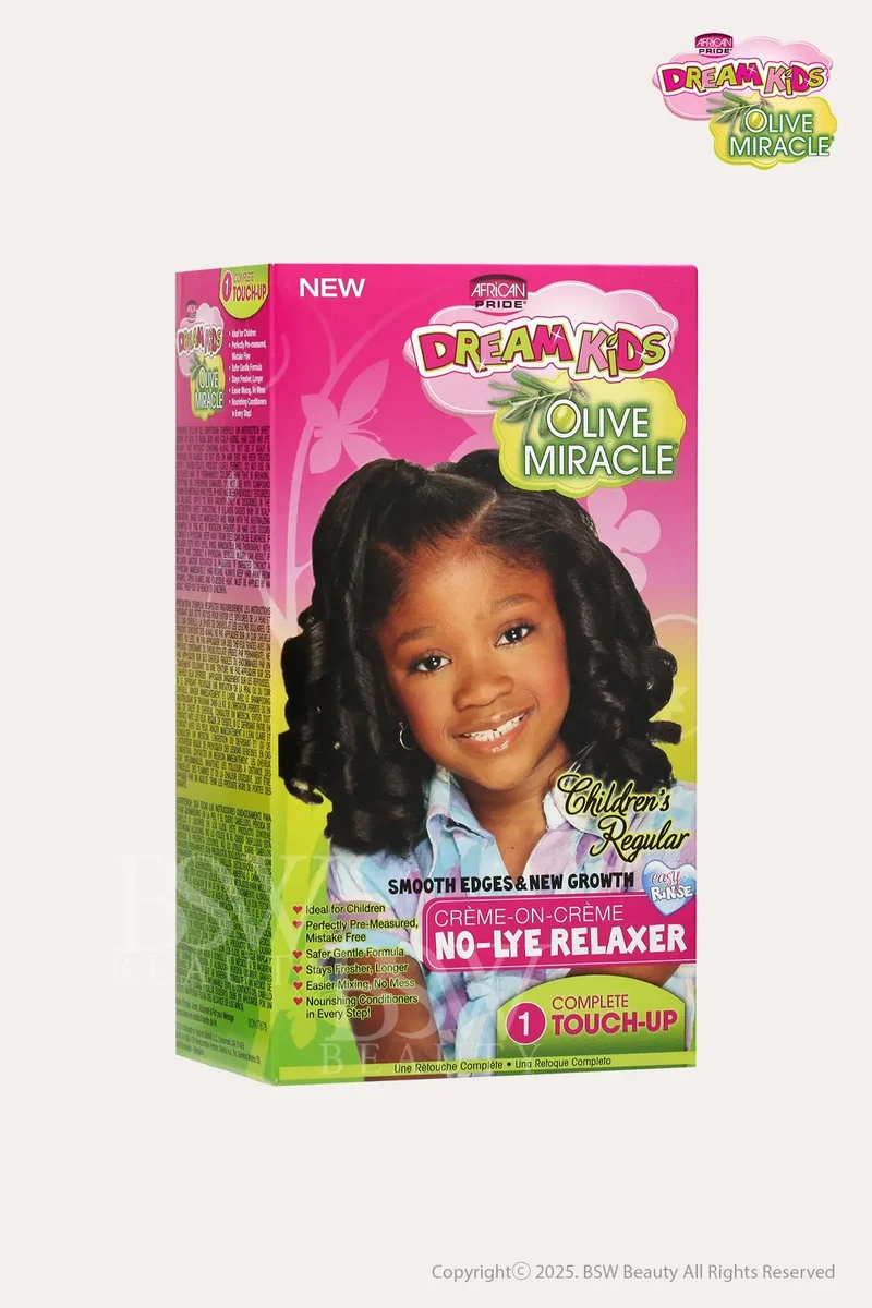 AFRICAN PRIDE DREAM KIDS OLIVE MIRACLE CREME ON CREME NO-LYE RELAXER TOUCH-UP KIT (REGULAR)