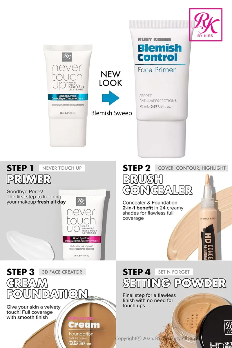 RUBY KISSES NEVER TOUCH UP FACE PRIMER