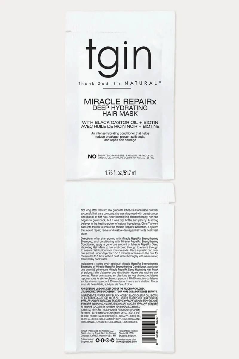 TGIN MIRACLE REPAIRX DEEP HYDRATING HAIR MASK