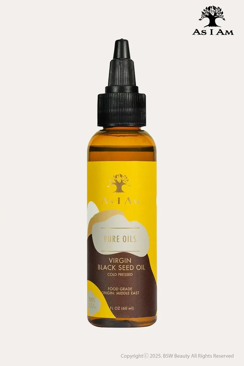 AS I AM PURE OILS VIRGIN BLACK SEED OIL 2oz