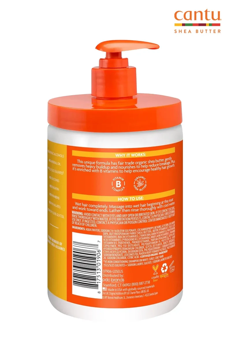 CANTU SHEA BUTTER CLEANSING CREAM SHAMPOO 25oz