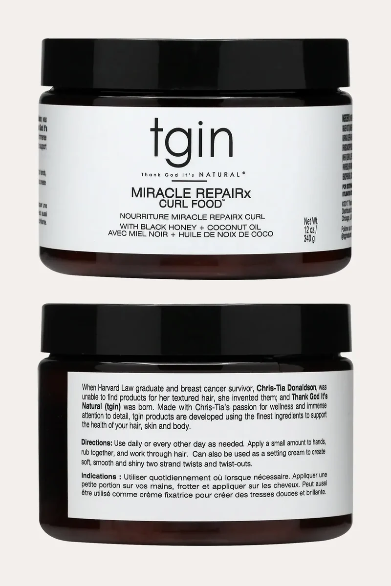 TGIN MIRACLE REPAIRX CURL FOOD DAILY HAIR MOISTURIZER 12oz