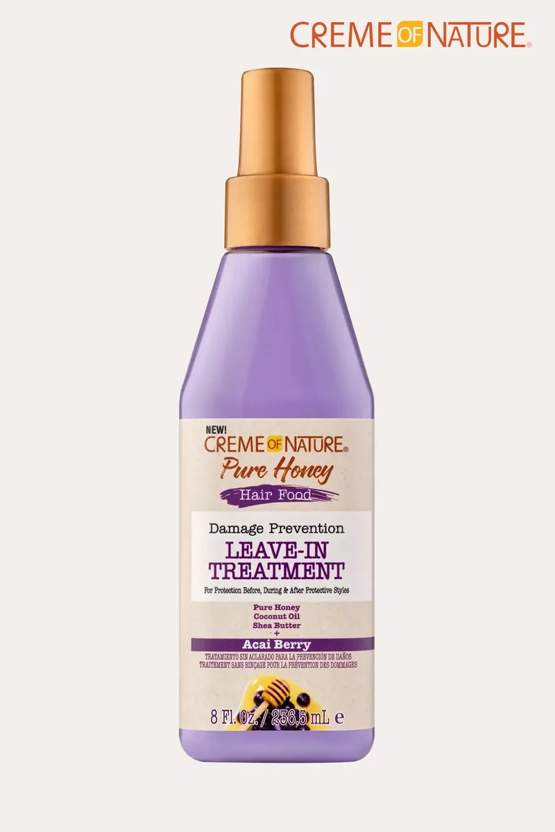 CREME OF NATURE HAIR FOOD DAMAGE PREVENTION LEAVE IN TREATMENT ACAI BERRY 8oz